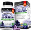 Elderberry with Zinc and Vitamin C for Adults - Immune Support Vitamins for Women and Men Natural Elderberries Black Sambucus Capsules - Immune Defense Multiminerals Supplement, Gluten-Free, 60 Ct