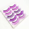 Purple Lashes Colorful Eyelashes Halloween Easter Faux Mink Eyelashes Colored False Eye Lashes Long Dramatic Party Fake Eyelashes Makeup Tools Costume Eye Lashes Extensions(MQ305-Purple)