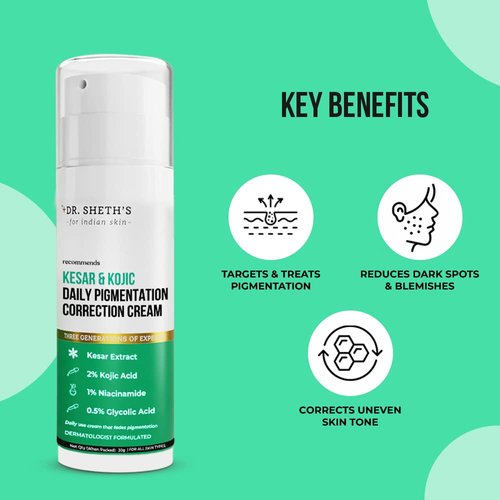 Dr. Sheth's Saffron Face Cream | Hydrates & Soothes Redness | Helps Reduce Spots, Marks and Discoloration | Lightweight & Non-Greasy Moisturizer | 1.06 Oz/30 g