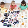 36Pcs Space Party Favors Space Cards with Art Supplies Outer Space Wood Painting Craft Kits for Astronaut Planet Thank You for Coming Gifts for Kids Boys Girls Solar System Birthday Gifts Bulk Decor