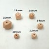 Natural Wood Geometric Hexagon Beads 10mm Polygon Ball Wooden Loose Spacer Beads for Crafts DIY Jewelry Making (10mm-100pcs)