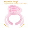 Eyelash Extension Supplies, 100PCS Volume Heart Glue Rings for Lashes Fan, Lash Glue Holder Ring Cups, Eyelash Glue Ring for Lash Extension Supplies, Blossom Ring Fanning Cups for Eyelashes Supplies