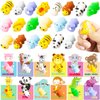 OOINQQ Valentines Day Cards with Squishy Gift for Kids School Classroom 36Pcs Animals Mochi Squishy Toys with Cards for Kids Valentines Party Favors Classroom Exchange Gifts