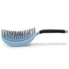 NuWay 4HAIR DoubleC U.S. Patented Double Curved Detangling Brush is Hair Dryer Safe (Sky Blue)