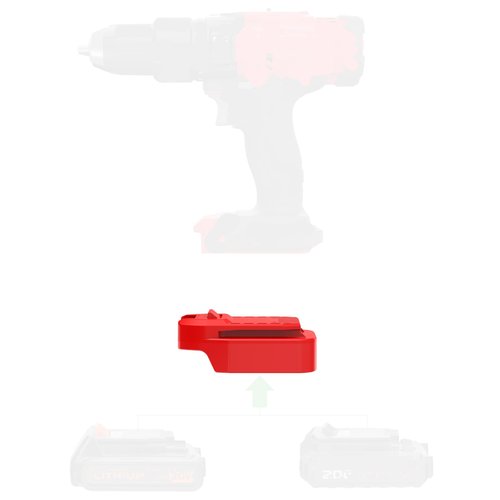 LQ-18RY Adapter Only Fits Craftsman V20 Series Cordless Tools for Black Decker 20v MAX Series (Not Old 18v) Lithium Batteries - Adapter Only, Red (B20D-V20)
