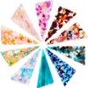 Geyoga 10 Pieces Acrylic Resin Hair Clips Hair Barrettes Geometric Alligator Hair Clips Colorful Marble Pattern Hairpins Hair Styling Clips for Women Hair Accessories