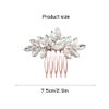 Jeairts Rhinestone Hair Comb Bridal Hair Pieces Crystal Brides Headpiece Hair Jewelry Glitter Wedding Hair Accessories for Women and Girls(3-Rose Gold)