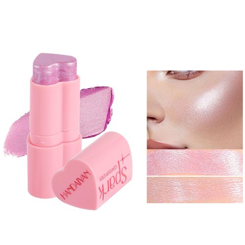 BEUKING Heart Blush Stick, Matte Rouge Stick, Cheek Contour Pen, Long Lasting Water Proof Non-Greasy Smooth, Buildable Lightweight Cream Blush, Easy Application High-Gloss Finish (02#, 0.21 OZ)