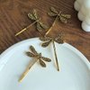 4Pcs Dragonfly Shape Bobby Pins 2.2" Vintage Royal Style Hair Clips Women Girls Hair Accessories, Gold