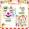 HOWAF 4 Sheets Carnival Circus Face Tattoos, Circus Clown Full Face Temporary Tattoos for Carnival Party Clown Costume Accessories, Circus Party Carnival Temporary Tattoos Carnival Tattoos for Kids