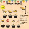 ALISSAR 35-Pack Construction Cupcake Toppers Picks, Dump Truck Excavator Tractor Party Cake Toppers for Kids Birthday Baby Shower Party Decorations Supplies.