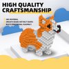 KADELE Cute Dog Building Animal Sets, Extremely Challenging STEM Building Blocks Decor for Adults Kids, Micro 3D Educational Toys for Boys Girls Ages 8 and Up，Corgi