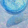 2 Packs Holographi Face Body Glitter Gel, Sparkle Color Changing Face Glitter Gel, Mermaid Sequins Glitter Face Paint, Chunky Hair Glitter Gel for Concerts Party Mardi Gras Festival, 50ML x 2