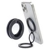 NXVX Double Magnetic Ring Phone Holder, Strong Magnet, Foldable & Portable, Black