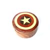Captain America - Handcrafted Wooden Intarsia Puzzle Box