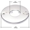 Floor and Ceiling Plate Split Flange, Fits 1 Inch IPS Galvanized Pipe or 1-1/4 Inch Copper Pipe, Chrome Finish (Pack of 6)