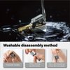 [MADE IN KOREA] ROYAL Gold Nose hair trimmer for men, Golden Birdie, Allergy-free, Manual, Battery-free, Waterproof, Painless with Twelve Dual-Edged blades, Patented Mechanism ET-4PG