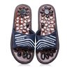 Relaxally Acupressure Mat Pebble Foot Massager Relaxer Pain Relief Health Sandals Slippers Relaxation Gifts for Men Women(Blue25)