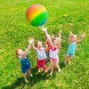 ArtCreativity 16 Inch Rainbow Playground Ball for Kids, Durable Rubber, Includes Hand Pump, Bouncy Outdoor Toy for Backyard, Park, Beach, Boys and Girls Ages 3+