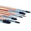 Transon 8pcs Round Watercolor Paint Brush Set Goat Hair for Watercolors,Acrylics,Inks,Gouache,Oil and Tempera