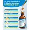 Lysine Supplement for Cat, Immune Support for Cats, with L-Lysine HCI, Niacinamide, L-Taurine, Folic Acid, Vitamins, Runny Nose, Sneezing & Allergy Relief, Respiratory Health, Eye Function Supplement