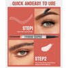 2-In-1 Brow Pen And Sealing Brow Gel, 3D Microblading Eyebrow Pen Waterproof with 4 Fork Tip & Precise Brow Brush, Magical 2-in-1 Dual-Ended Waterproof Eye Brow Pencils, Last All-Day (03#Grey)