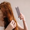 2pcs Round Hair Brush Compact Quiff Comb Retractable Curling Hairbrush Blow Drying Travel Styling Brush for Women