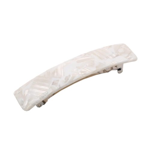 French Amie Oblong 3.5&quot; Celluloid Handmade No Slip Hair Clip Barrette for Women, Made in France (...
