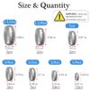 Fishing Weights Sinkers Kit, 42pcs Egg Sinkers Fishing Weights Oval Shaped Sliding Sinkers for Fishing Line Bass Casting Worm Weights Fishing Sinkers Catfishing Bottom Fishing Tackle