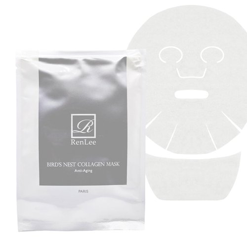 RENLEE® Bird’s Nest Collagen Face and Neck Sheet Mask, regenerate elasticity, reduce wrinkles, moisturize, improves skin radiance, suitable for normal and dry skin 40 years of age or above - 1 pc