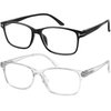 Success Eyewear Computer Glasses 2 Pairs Anti Glare Classic Reading Glasses Quality Comfort Glasses for Men and Women +1.5