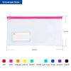 Tamaki 10 Pack Zipper Plastic Envelopes, Small Plastic Envelopes, A6 Size for Pencil Case Bulk, Bill Bag, 10 Color (9x4.7 Inch)