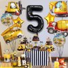 Construction Truck Balloons Construction Birthday Party Supplies Construction Trucks Party Decorations for Boys 5th Birthday Party Construction Tractor Themed Birthday Party Favor