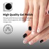 VENALISA Gel Nail Polish, 12ml Black Color Soak Off UV LED Nail Gel Polish Nail Art Starter Manicure Salon DIY at Home, 0.43 OZ