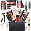 KARUIZI All in One Makeup Gift Set for Women Full Kit for2x14-color eyeshadow palettes,5xlipgloss sets,mascara,eyeliner,eyebrowpowder,eyebrow pencil, foundation, highlighter stick etc