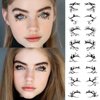 Generic Eyeshadow Face Tattoo Stickers Spider Web Skull Bat Temporary Eye Shadow Eyeliner Decals Women Halloween Masquerade Party Supplies 16pcs / 8 Pairs, Black