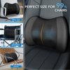 Lumbar Support Pillow: Memory Foam Lumbar Pillow for Lower Back Pain Relief - Car Back Cushion for Driving - Lumbar Support for Car-Office Chair, Wheelchair - Black