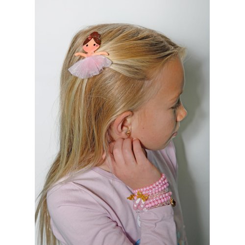 Ballerina Handmade Hair Clip - Sparkly Alligator Clip Ballet Accessories for Children - Ballerina Blond Hair Clip