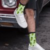 YISHOW Cute Green Pickle Socks Men's Women's Novelty Crew Socks Funny Vegetable Socks