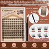 Calphdiar Self Adhesive Eyelashes Reusable Self Adhesive Lash Clusters Kit Natural Self Adhesive Lashes No Glue Eyelash Clusters C Curl Press on Lash Clusters 10-14MM DIY Cluster Eyelash Extensions