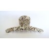 Longer gray mixed color abalone sea shell effect hair claw clip