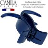 Camila Paris CP2419 French Hair Clip for Women, Blue, 3 Teeth Ponytail Holder, Girls Hair Claw Clips Jaw Fashion Durable Styling Hair Accessories for Women, Strong Hold No Slip Grip, Made in France