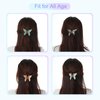VOCOSTE 4 Pcs Butterfly Hair Claw Clip, Cute Butterfly Hair Clip, for Women Girls, 2.95"x2.36"x1.57", Black White Pink Green