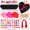 JMUQ 44Pack Valentine's Day Scratch Art Set for Kids, Heart-Shaped Rainbow Scratch Cards, Envelopes, Heart Stickers, Perfect Craft Kit for Classroom School Exchange Prizes Party Favors Creative Gifts