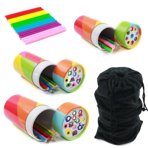 Enjoy Myself Montessori Toys for 1-3 Year Old:Sticks for Kids Travel Size,Nesting Paper Tube Sensory Matching Games,Toddlers Stay Busy,Color,Patterns,Numbers,Letters Fine Motor Sorting Learning Toys