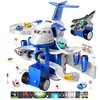 TEMI Kids Airplane Boy Toys for 3 4 5 Year Old Boys - Car Race Tracks for Kids Ages 3-5 with 8 Small Car Toys, Toddlers Educational Toy, Birthday Gifts for Boys 3-5, Birthday Gifts for Boys Girls 3-5