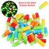 50 PCS Colt Toy Gun Pistol Revolver Replacement Rubber Bullets Ammo Refill Pack - Rubber Tip Glow in the Dark Toy Gun Bullets Mixed Color, Compatible with M1911 Toy Gun, C96 Toy Gun and 45 ACP Toy Gun