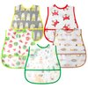R HORSE 5Pcs Baby Bibs Set Toddler Bibs with Crumb Catcher Pocket & Snap Button Baby Feeding Bibs Waterproof Food Bibs Infant Feeding Bibs Gift for Infants Babies Toddler 6-24 Months