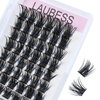 Lash Clusters 72pcs Individual Lashes Wispy Cluster Lashes Reusable Eyelash Clusters DIY Eyelash Extension Soft Individual Lash Extension Supplies (01-0.07D, 16mm)