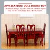 1 Set Vintage Dining Chair Set Mini Furniture Miniature Toy Miniature Furniture Miniature Table Stool Miniature House Table Chairs Furniture Model Tiny House Furniture
